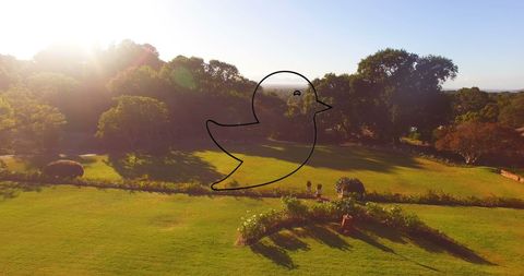 Neon Bird Icon Over Scenic Countryside Landscape - Download Free Stock Images Pikwizard.com