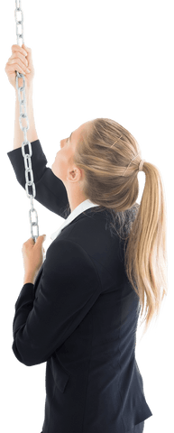 transparent businesswoman pulling chain - Download Free Stock Videos Pikwizard.com