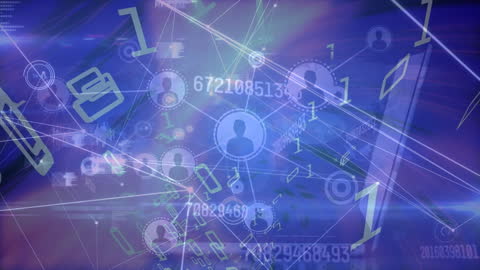 Abstract Digital Network and Connections Background Animation