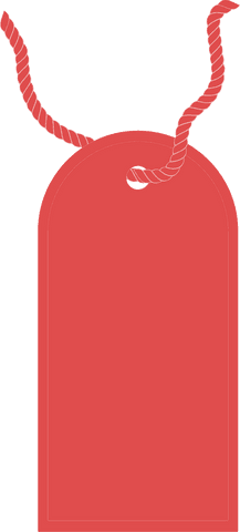 Blank Red Gift Tag Isolated with Red String on Transparent Background - Download Free Stock Videos Pikwizard.com