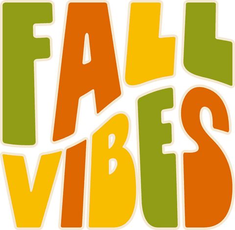 Fall Vibes Text with Green, Orange, Yellow on Transparent Background - Download Free Stock Videos Pikwizard.com