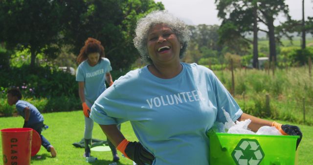 Senior Woman Volunteering Outdoors for Environmental Cleanup - Download Free Stock Images Pikwizard.com