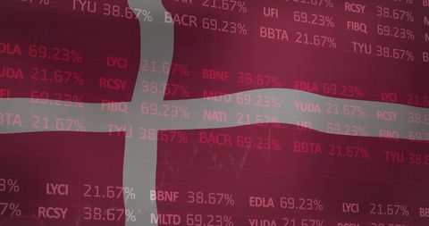 Financial Data Analytics over Danish Flag Symbolism - Download Free Stock Images Pikwizard.com