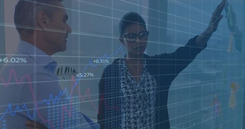 Diverse Team Analyzing Growing Financial Charts On Screen - Download Free Stock Images Pikwizard.com