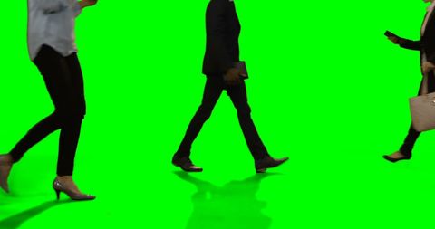 Business Professionals Walking on Green Screen Background - Download Free Stock Images Pikwizard.com