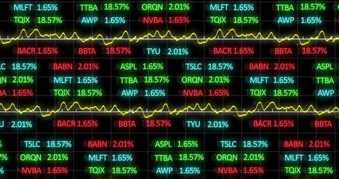 Dynamic Financial Stock Exchange Data Display - Download Free Stock Images Pikwizard.com