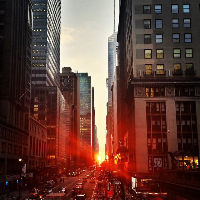 Stunning Urban Sunrise on New York City Street - Download Free Stock Photos Pikwizard.com