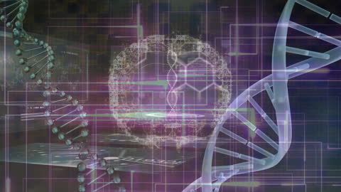 DNA Technology and Data Processing Innovation Concept