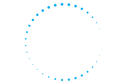 circular pattern of blue dots with transparent background and copy space - Download Free Stock Videos Pikwizard.com