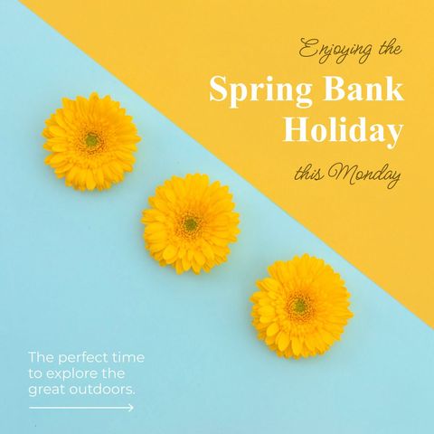 Spring flowers advertisement for holiday celebration