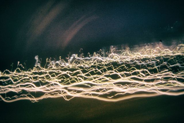 Dynamic Abstract Light Trails in Night Sky - Download Free Stock Photos Pikwizard.com