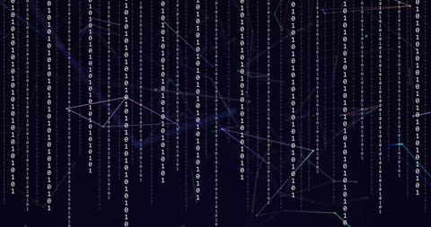 Digital Binary Code and Network Connections Overlay - Download Free Stock Images Pikwizard.com