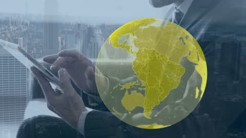 Global Business Networking with Technology and Cityscape