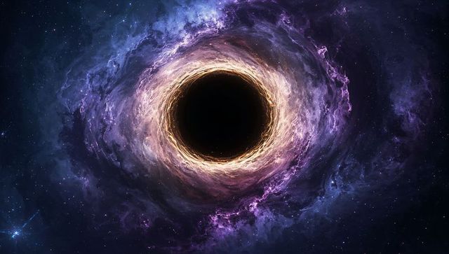 Cosmic Black Hole with Swirling Accretion Disk in Nebula