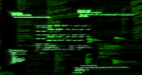 Digital Code Flow and Data Processing Animation