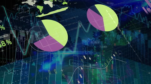 Global Data Analysis with Graphs and World Map Overlay