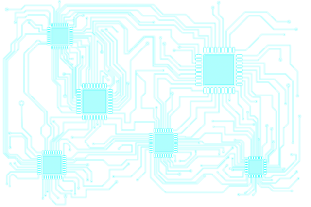 Transparent PNG Illustration of Blue Integrated Circuit Design - Download Free Stock Videos Pikwizard.com