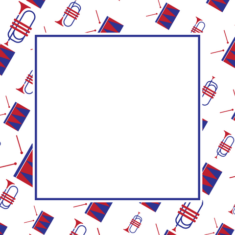 transparent musical instruments pattern with blank frame - Download Free Stock Videos Pikwizard.com