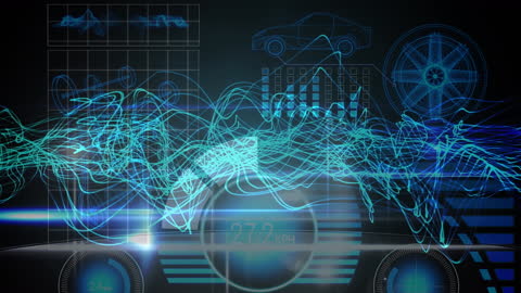 Futuristic Digital Data Interface with Holographic Waves