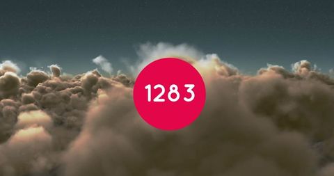 number counter in digital interface over clouds - Download Free Stock Images Pikwizard.com