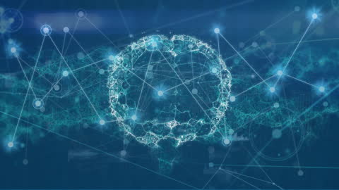 Digital Brain With Data Connections Technology Concept