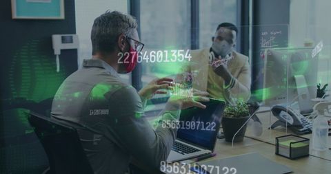Business Colleagues Discussing Cybersecurity During Pandemic - Download Free Stock Images Pikwizard.com