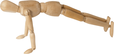 Transparent Wooden Figure Performing Push Ups - Download Free Stock Videos Pikwizard.com