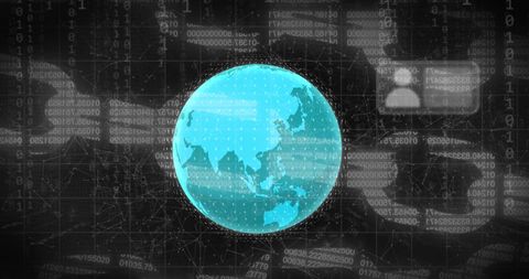 Digital Globe with Binary Code and Blockchain Elements - Download Free Stock Images Pikwizard.com