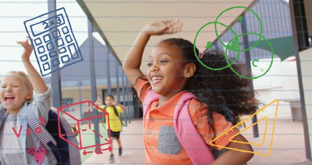 Excited Schoolchildren Learning Math During Recess - Download Free Stock Images Pikwizard.com