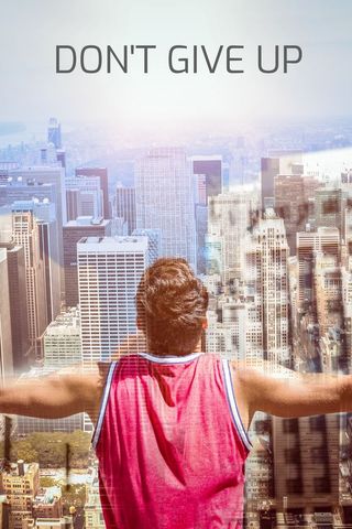 Motivational Overlooking Cityscape Triumph