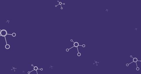 Global Networking Connections on Purple Background