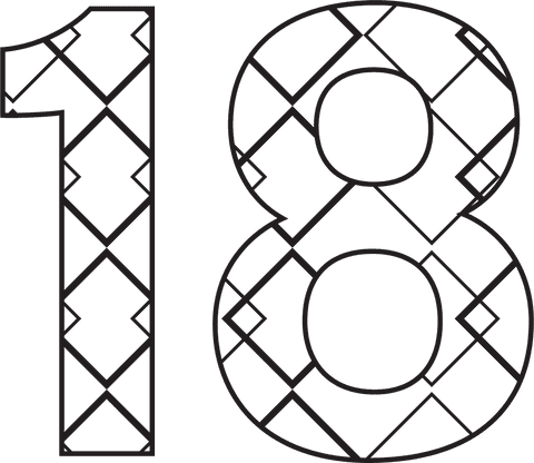 Geometric Transparent Number 18 Vector Design - Download Free Stock Videos Pikwizard.com