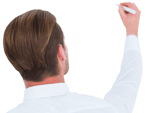 transparent businessman writing idea on clear surface - Download Free Stock Videos Pikwizard.com