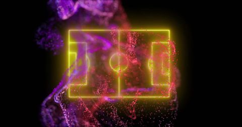 Neon Soccer Field on Vibrant Abstract Motion Background - Download Free Stock Images Pikwizard.com