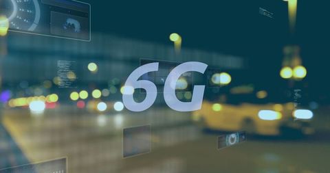 Innovative 6G Technology Concept with Dynamic Urban Traffic - Download Free Stock Images Pikwizard.com