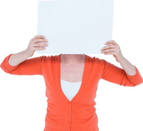 person holding transparent blank sign in front of face - Download Free Stock Videos Pikwizard.com