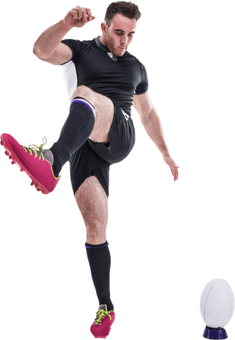 transparent rugby player kicking ball in action pose - Download Free Stock Videos Pikwizard.com