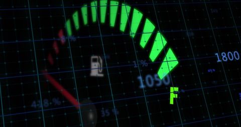 Digital Fuel Gauge Interface With Data Elements - Download Free Stock Images Pikwizard.com
