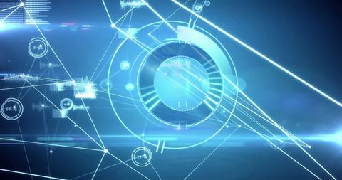 Futuristic Digital Interface Concept with Network Connections - Download Free Stock Images Pikwizard.com
