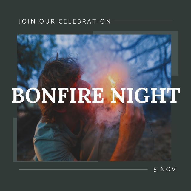 Bonfire Night Celebration Poster - Download Free Stock Templates Pikwizard.com