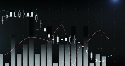 Digital Financial Graphs and Charts on Dark Background - Download Free Stock Images Pikwizard.com