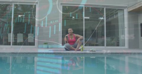 Tech-Savvy Yoga: Wellness Meets Digital World by Pool