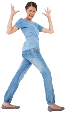caucasian woman shouting in excitement expression transparent - Download Free Stock Videos Pikwizard.com