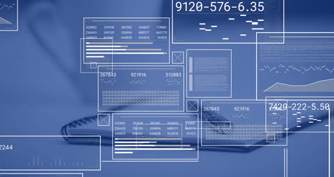 Digital Data Processing on Laptop Display