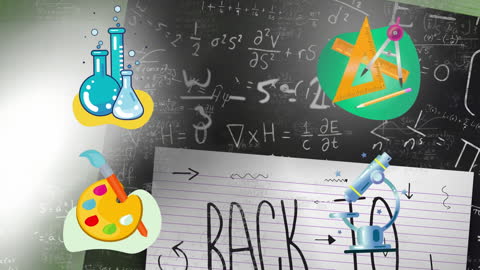 Animated Icons of Education with Mathematical Background