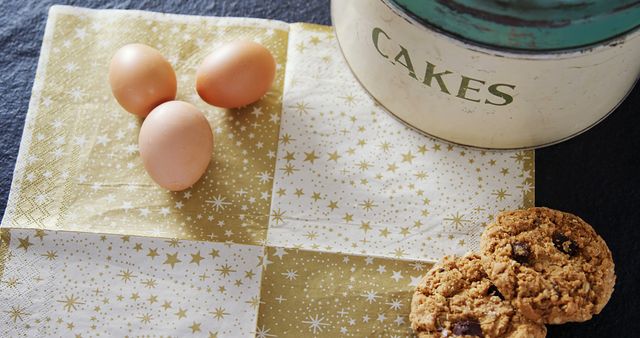 Rustic Baking Scene with Fresh Eggs and Cookies - Download Free Stock Images Pikwizard.com