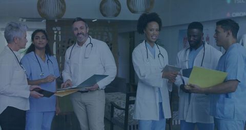 Diverse Medical Team Collaborating on Patient Care Plans