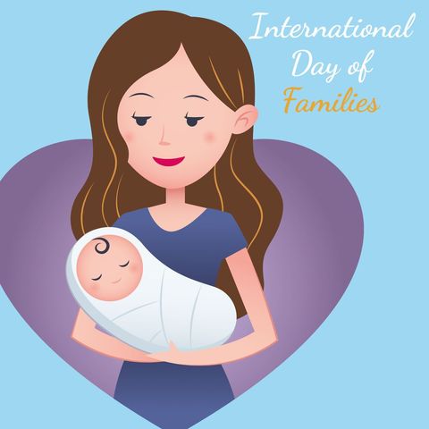 Mother lovingly caring for newborn for international day of families
