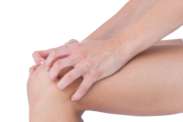 Transparent Image of Female Hands Holding Knee in Pain - Download Free Stock Videos Pikwizard.com