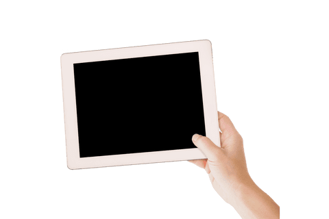 Hand Holding Tablet on Transparent Background for Versatile Use - Download Free Stock Videos Pikwizard.com